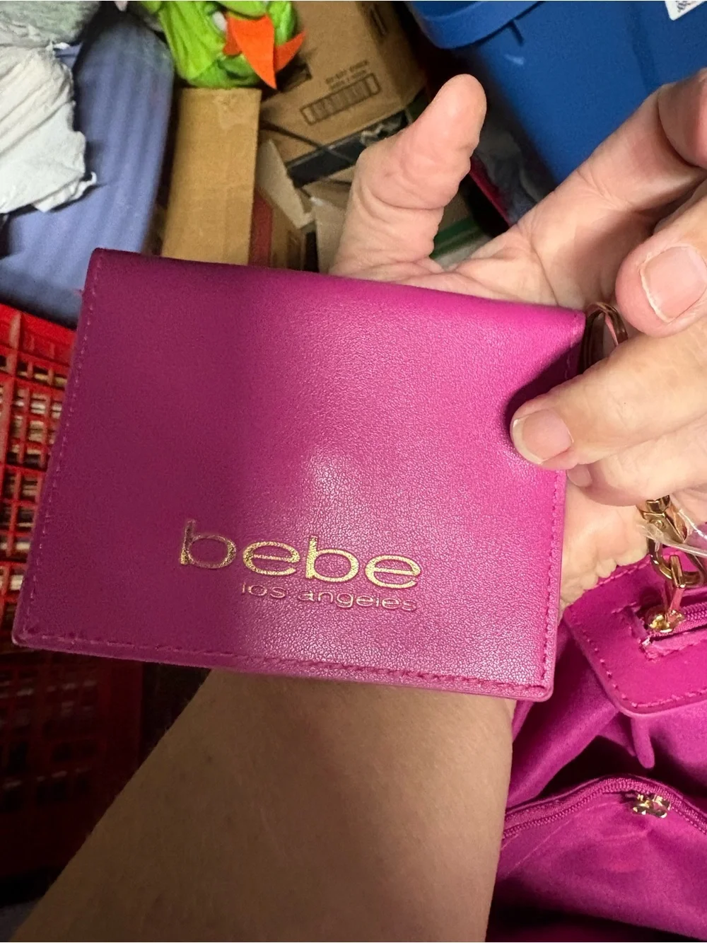 Hot Pink Studded Tote Bag